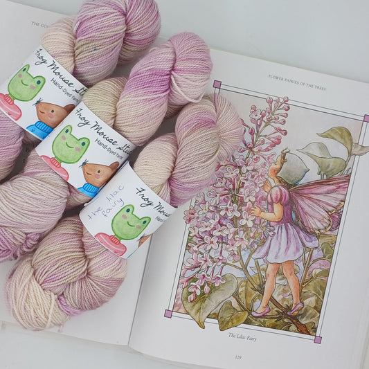 "The Lilac Fairy" on Frog Mouse Twisty Sock