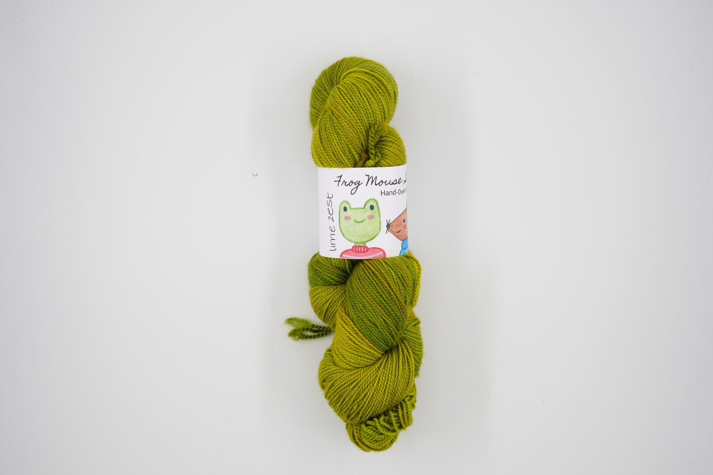 "Lime Zest" on Frog Mouse Twisty Sock