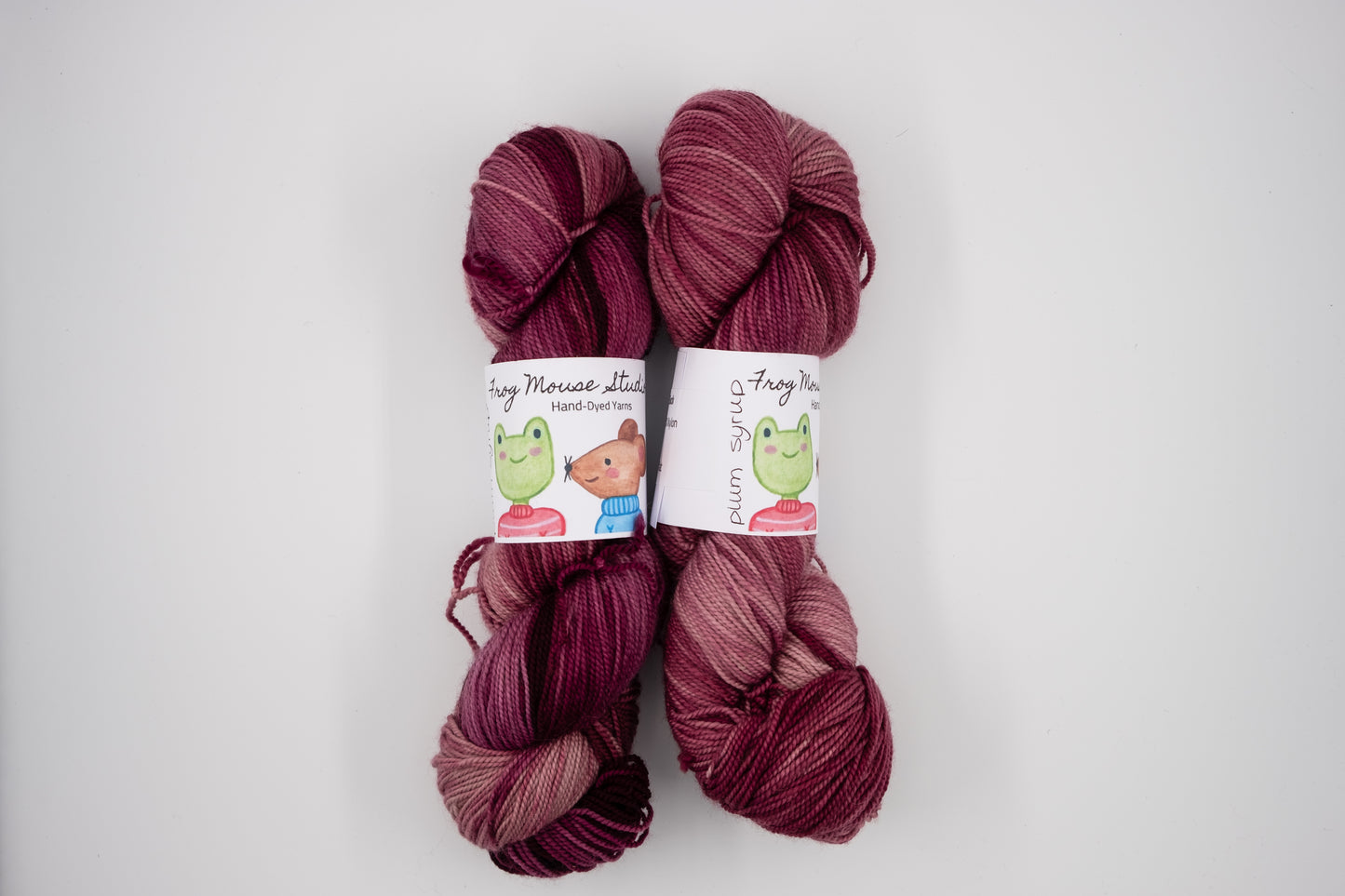 "Plum Syrup" on Frog Mouse Twisty Sock